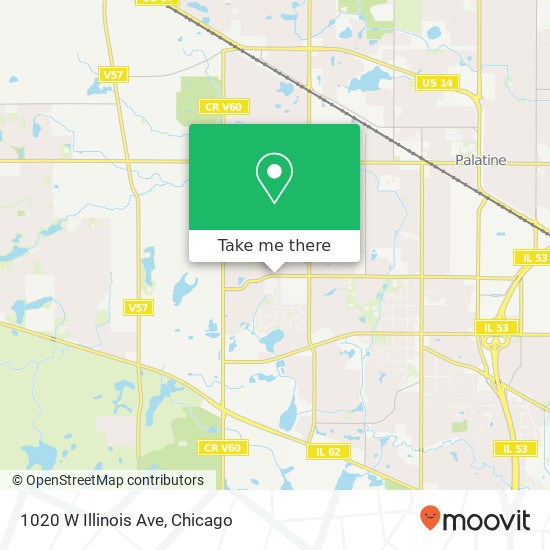 Mapa de 1020 W Illinois Ave