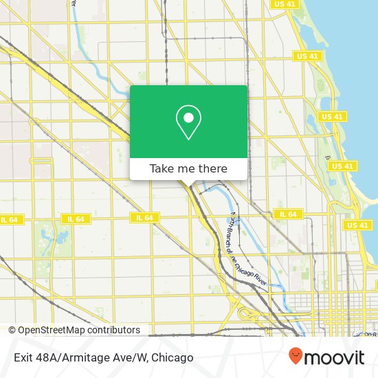 Mapa de Exit 48A/Armitage Ave/W