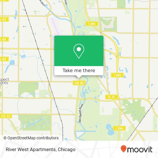 River West Apartments map