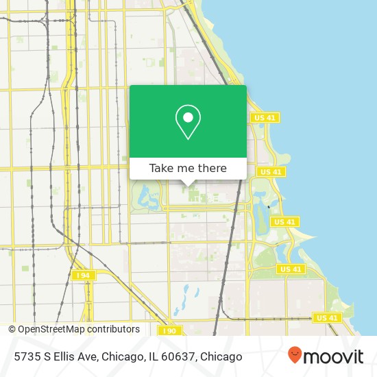 Mapa de 5735 S Ellis Ave, Chicago, IL 60637