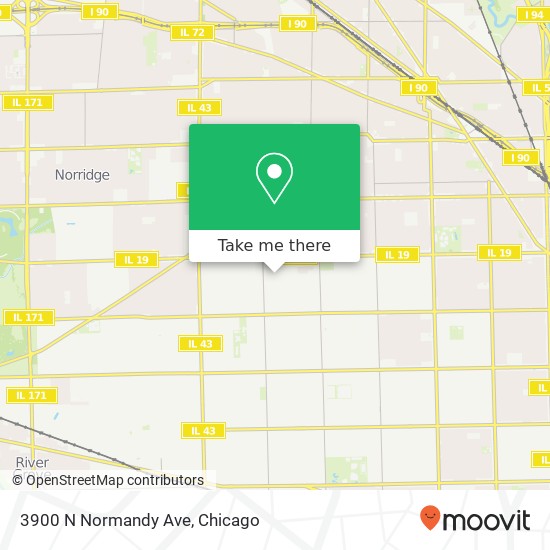 3900 N Normandy Ave map