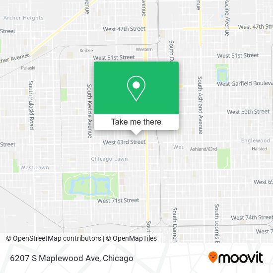 6207 S Maplewood Ave map