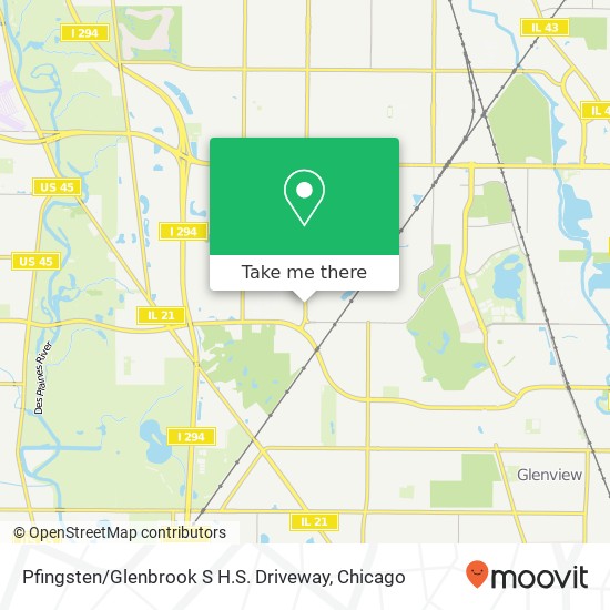 Pfingsten / Glenbrook S H.S. Driveway map
