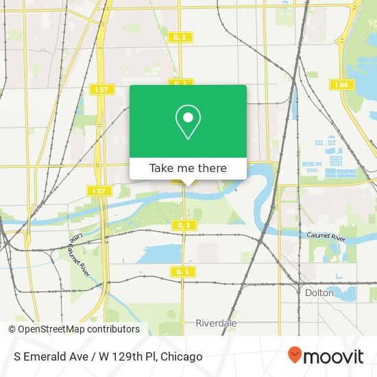 Mapa de S Emerald Ave / W 129th Pl