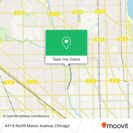 4418 North Manor Avenue map