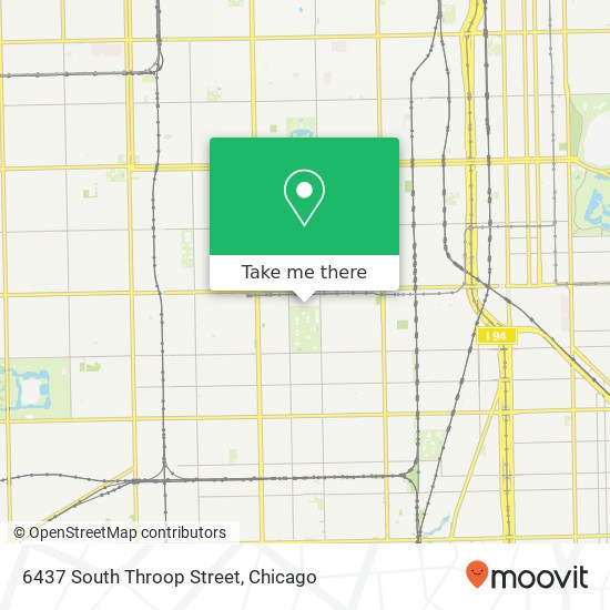 6437 South Throop Street map