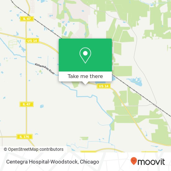 Centegra Hospital-Woodstock map