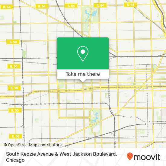 South Kedzie Avenue & West Jackson Boulevard map