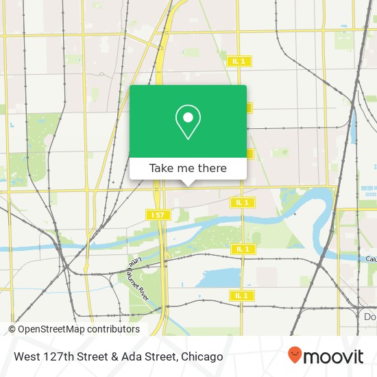 West 127th Street & Ada Street map