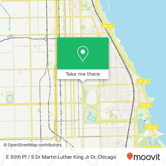 E 50th Pl / S Dr Martin Luther King Jr Dr map