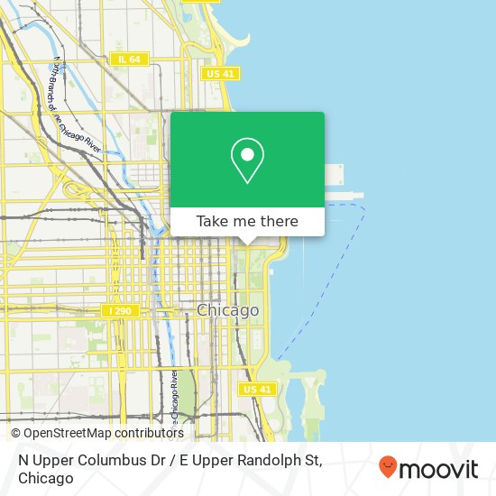 N Upper Columbus Dr / E Upper Randolph St map