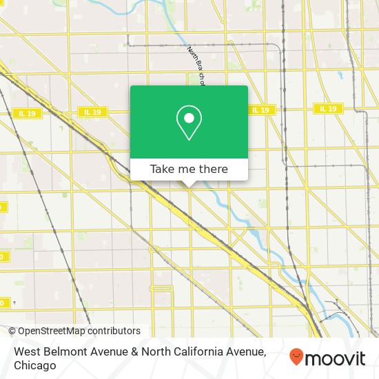 West Belmont Avenue & North California Avenue map