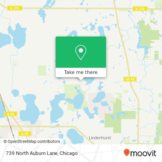 739 North Auburn Lane map