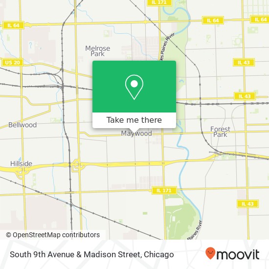 South 9th Avenue & Madison Street map