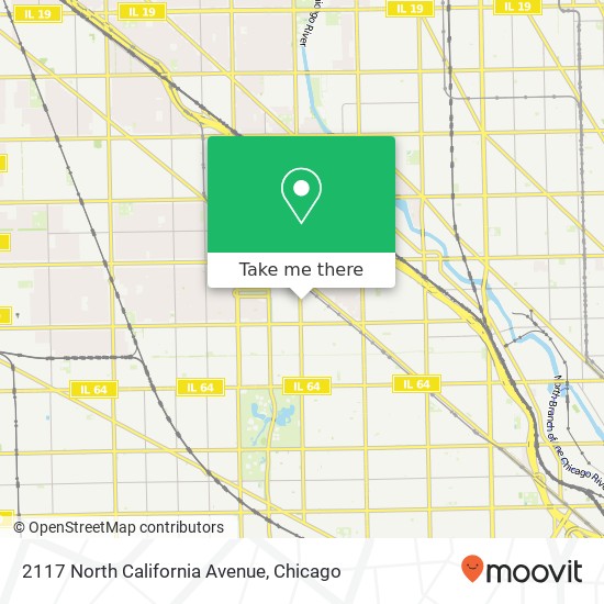 Mapa de 2117 North California Avenue