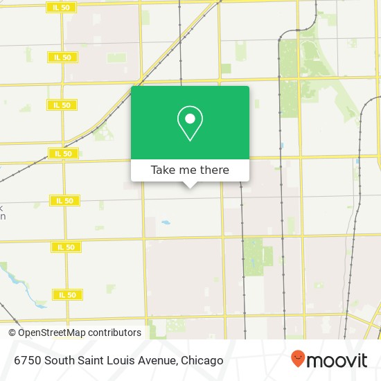 Mapa de 6750 South Saint Louis Avenue