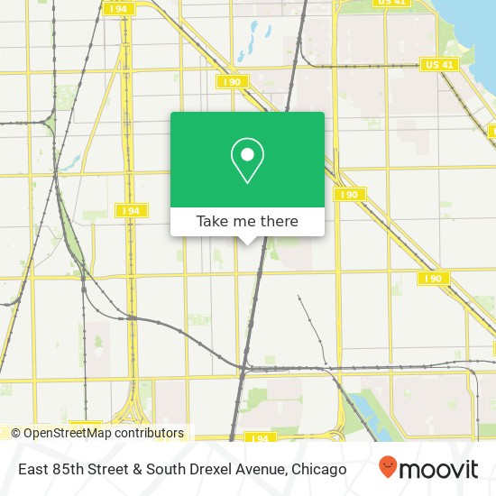 East 85th Street & South Drexel Avenue map