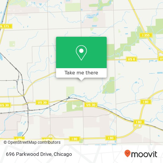 696 Parkwood Drive map