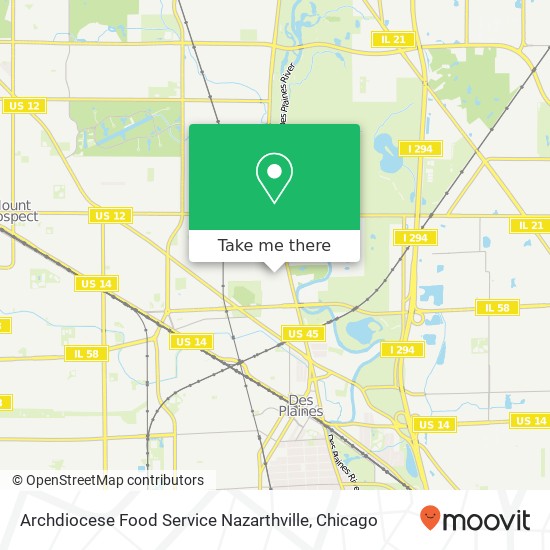 Archdiocese Food Service Nazarthville map