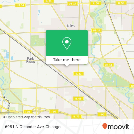 6981 N Oleander Ave map