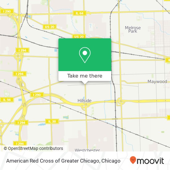 American Red Cross of Greater Chicago map