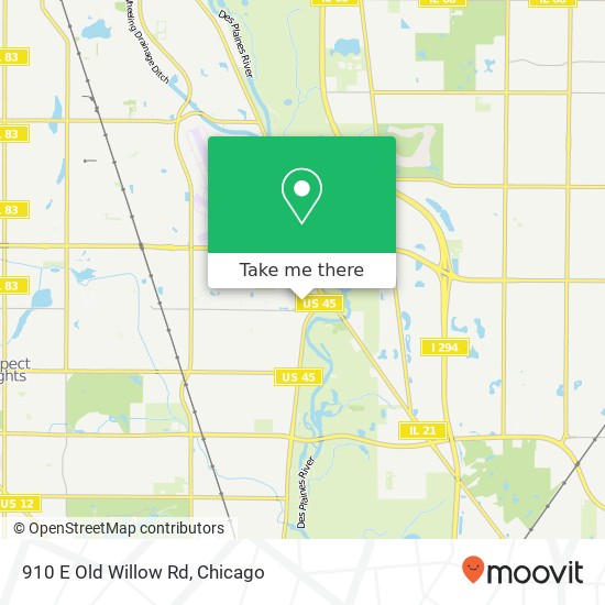 Mapa de 910 E Old Willow Rd