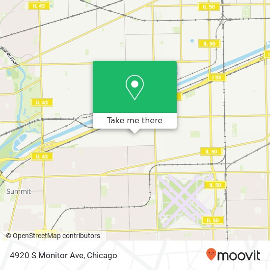 Mapa de 4920 S Monitor Ave