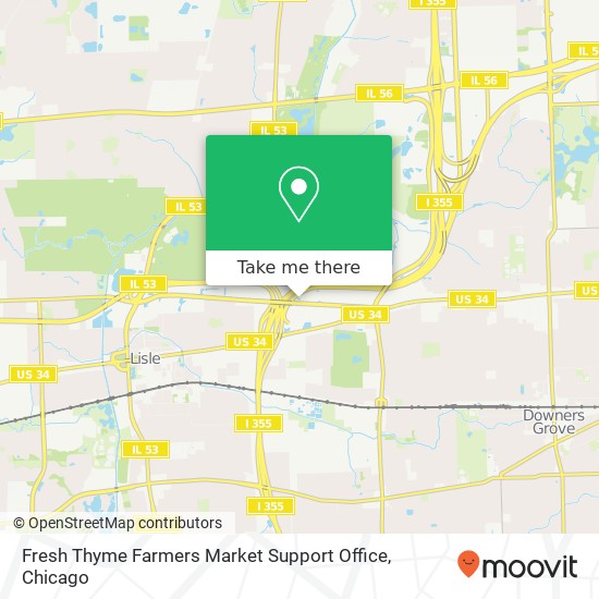 Fresh Thyme Farmers Market Support Office map