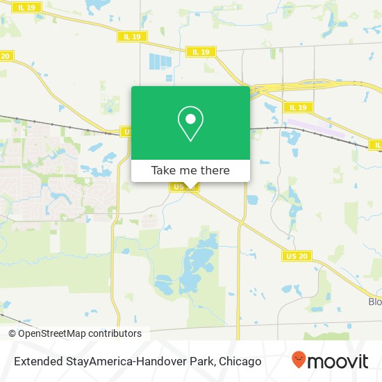 Extended StayAmerica-Handover Park map