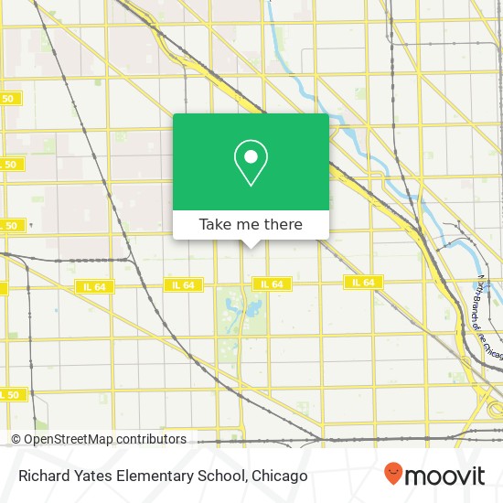 Richard Yates Elementary School map