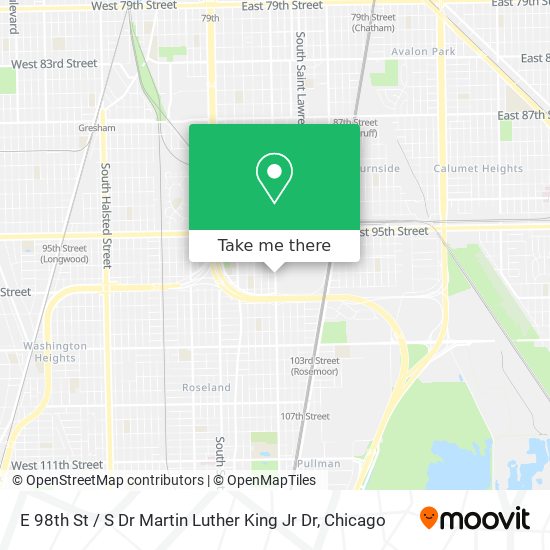 Mapa de E 98th St / S Dr Martin Luther King Jr Dr