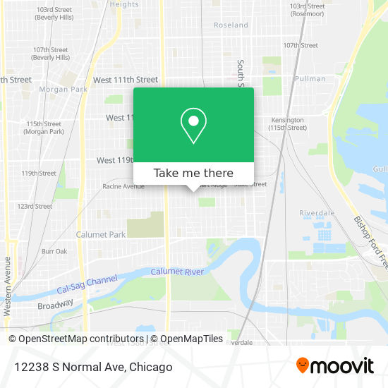 12238 S Normal Ave map