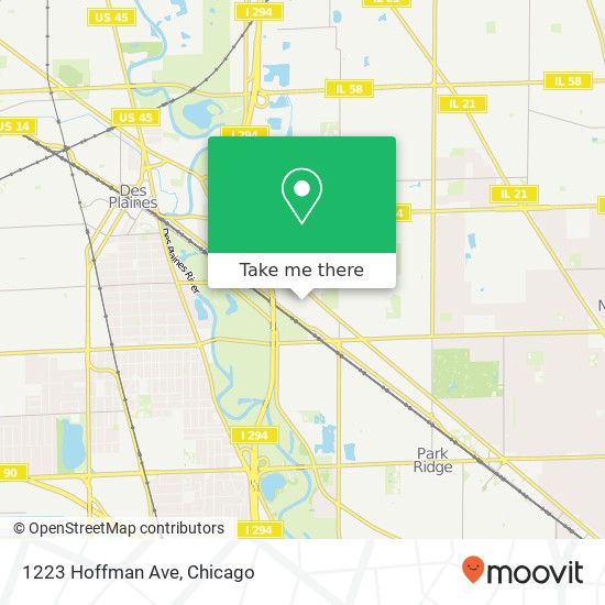 Mapa de 1223 Hoffman Ave