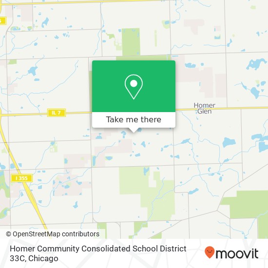 Mapa de Homer Community Consolidated School District 33C