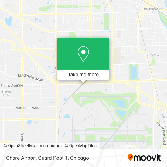 Mapa de Ohare Airport Guard Post 1