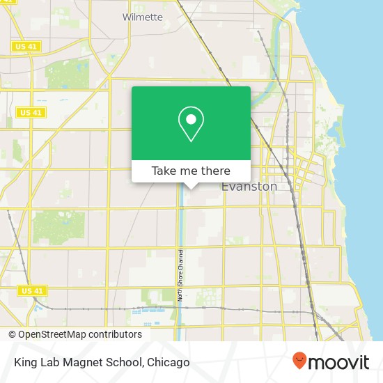 Mapa de King Lab Magnet School