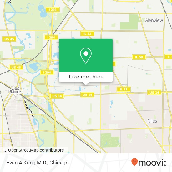 Evan A Kang M.D. map