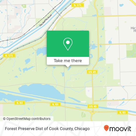Mapa de Forest Preserve Dist of Cook County