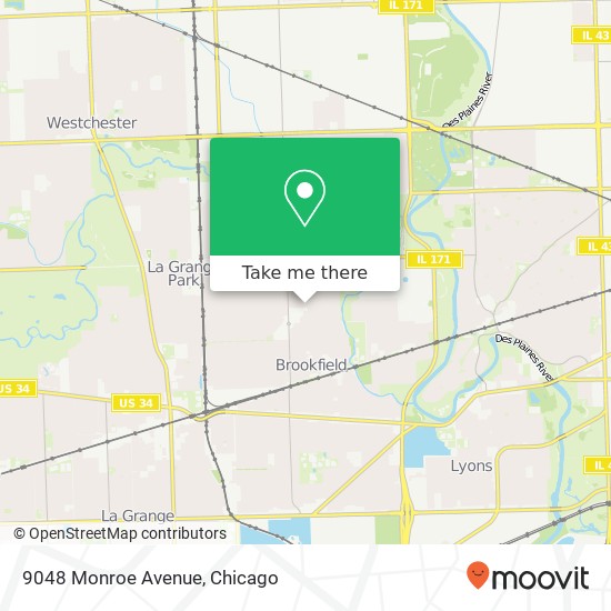 Mapa de 9048 Monroe Avenue