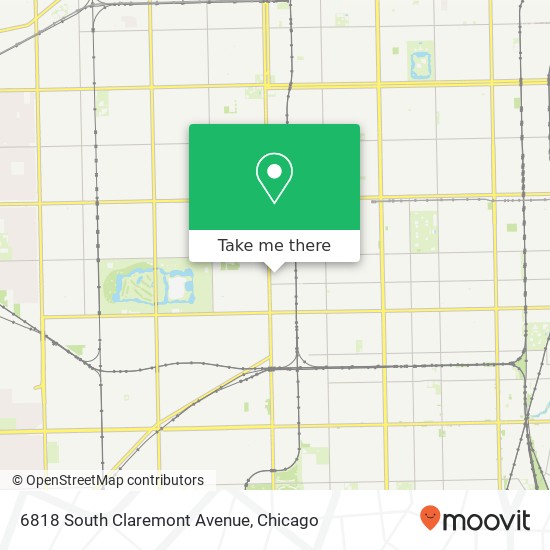 6818 South Claremont Avenue map