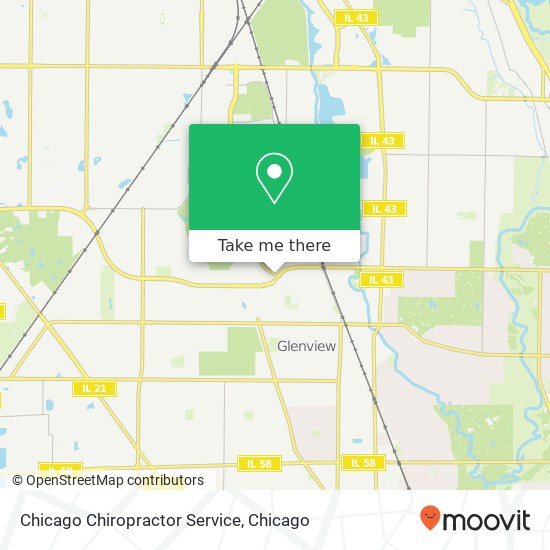 Chicago Chiropractor Service map