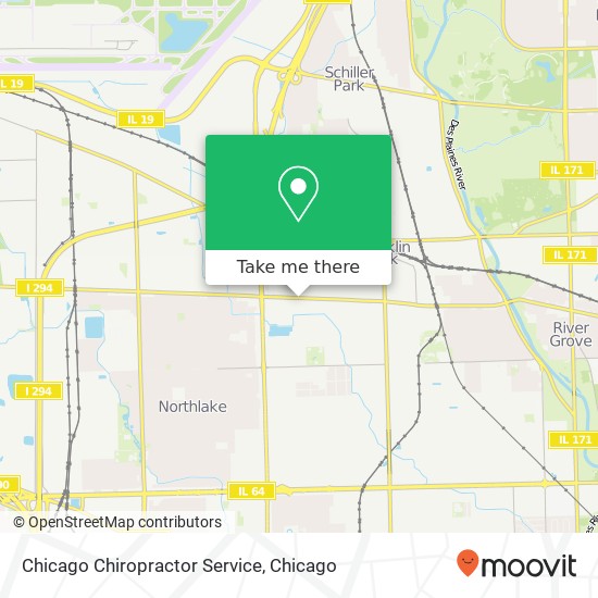 Mapa de Chicago Chiropractor Service
