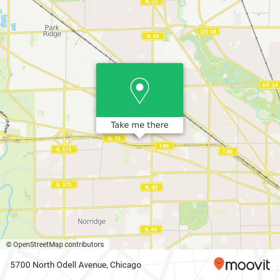 Mapa de 5700 North Odell Avenue