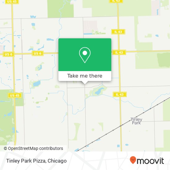 Tinley Park Pizza map
