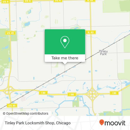 Mapa de Tinley Park Locksmith Shop