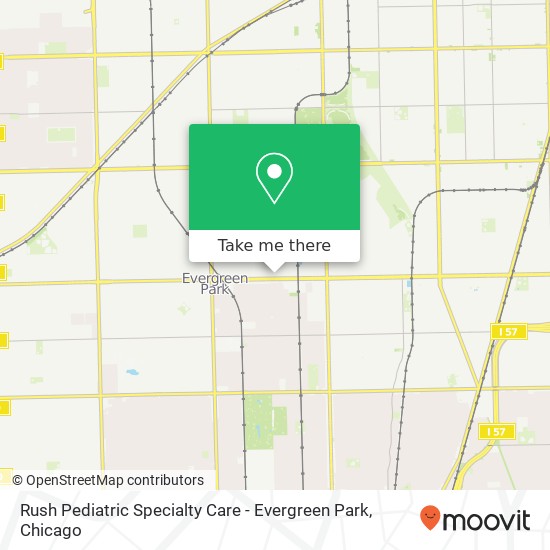 Mapa de Rush Pediatric Specialty Care - Evergreen Park