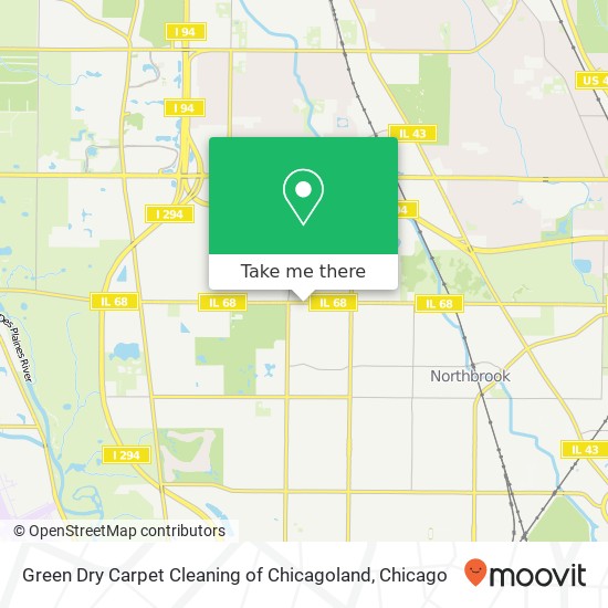 Green Dry Carpet Cleaning of Chicagoland map