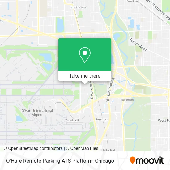 O'Hare Remote Parking ATS Platform map