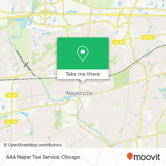 Mapa de AAA Naper Taxi Service