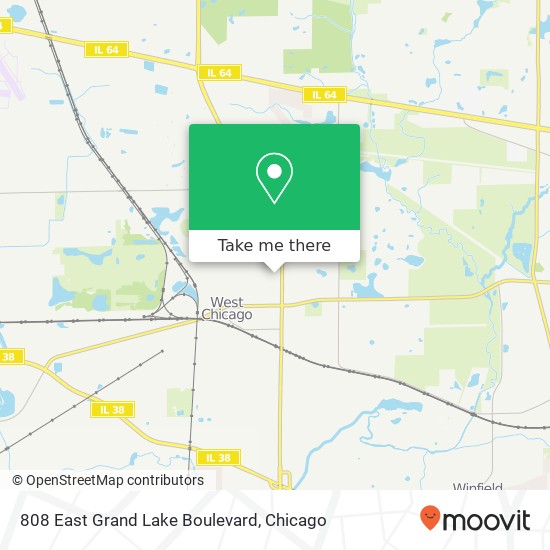 808 East Grand Lake Boulevard map